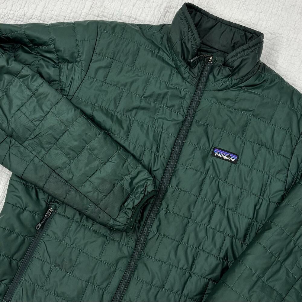 Patagonia Nano Puff Jacket Mens Size Medium Green Lightweight Puffer Insulated